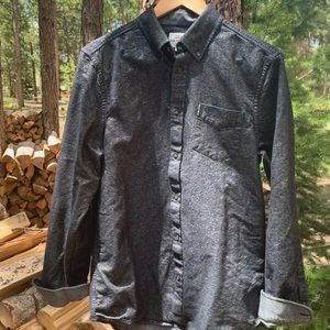 Ben Sherman London Brand LS Charcoal Flannel Shirt